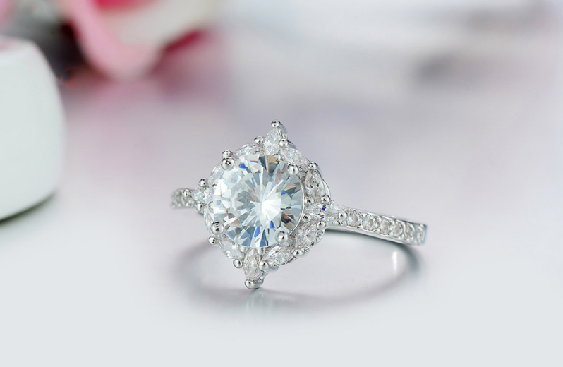 April Wedding Birthstone Ring
