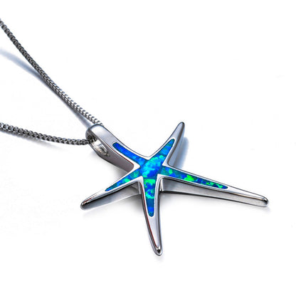 Waikiki Blue Opal Starfish Necklace