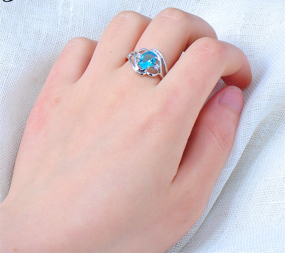 Oval December Birthstone Ring