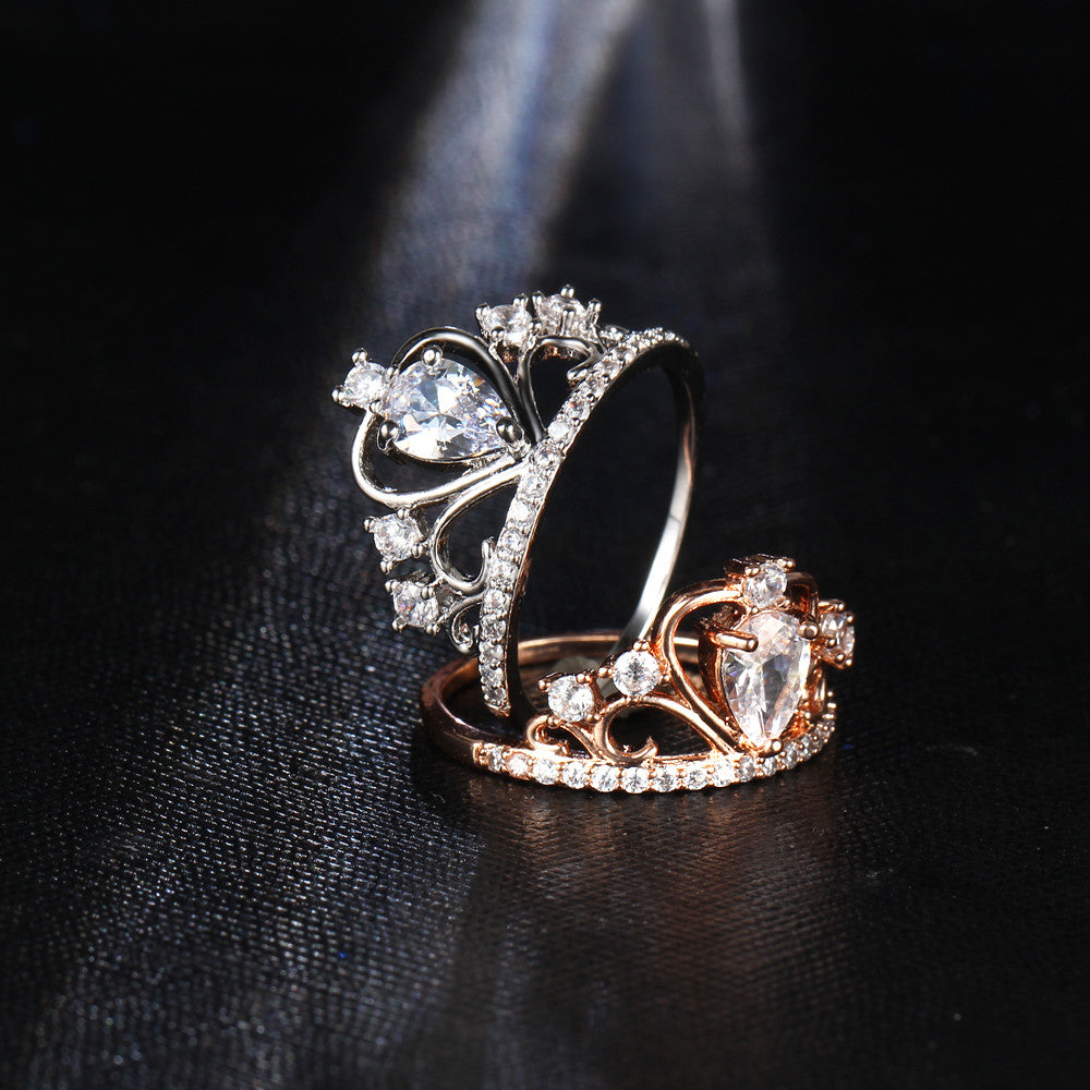 Queen Crown September Birthstone Ring