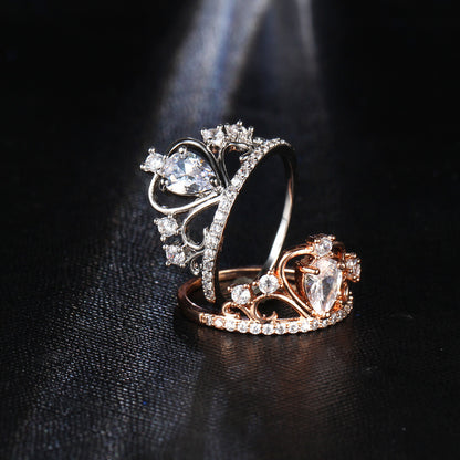 Queen Crown September Birthstone Ring