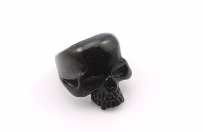 Biker's Smooth Stainless Steel Skull Ring