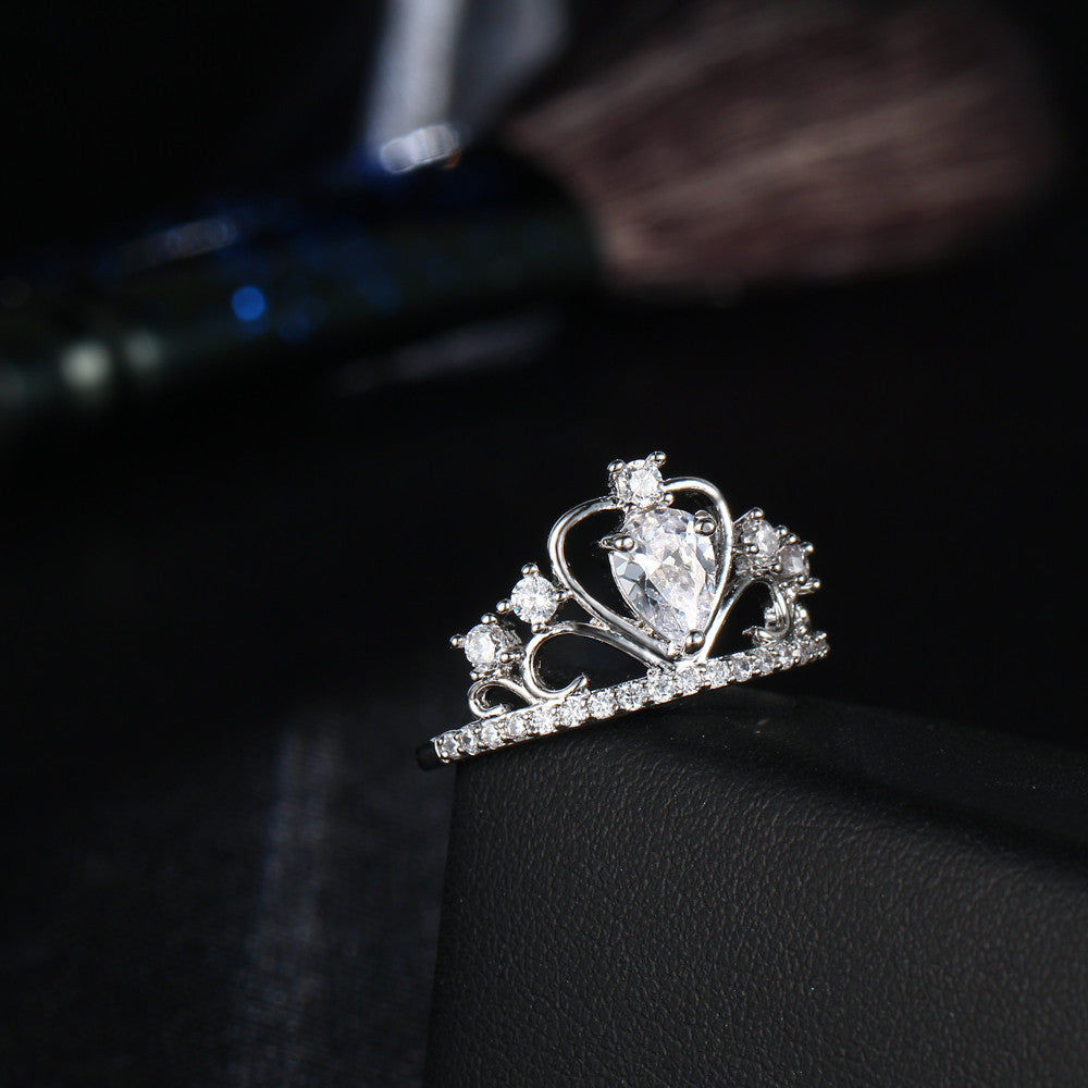 Queen Crown September Birthstone Ring