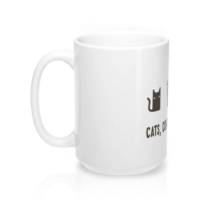<3 Cats, Coffee, Coding Mug