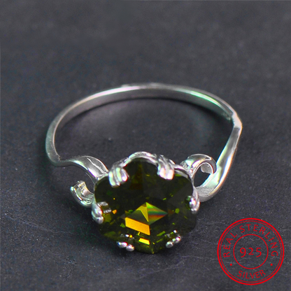 Sterling Silver August Birthstone Ring