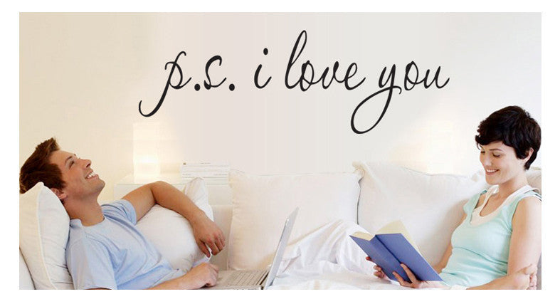 'P.S I Love You' Wall Art Removable Wall Sticker