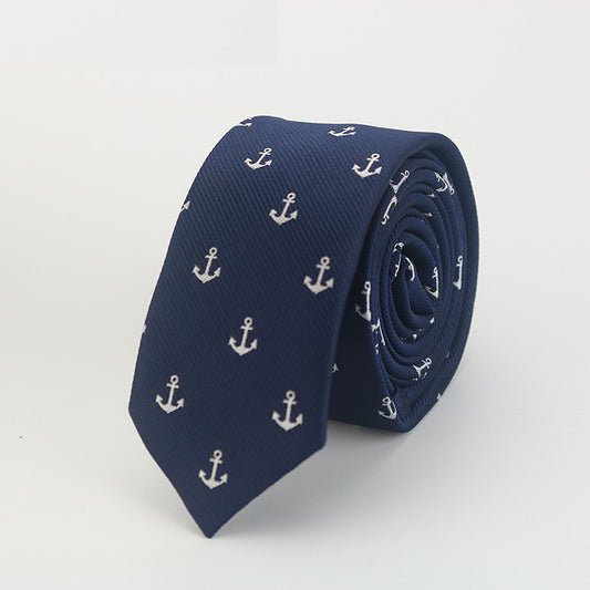 Navy Anchor Tie