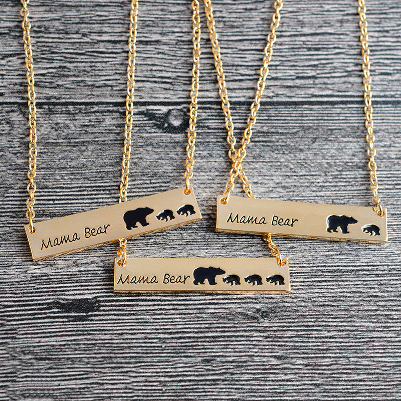 Mama Bear & Cubs Necklace
