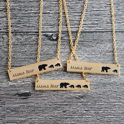 Mama Bear & Cubs Necklace