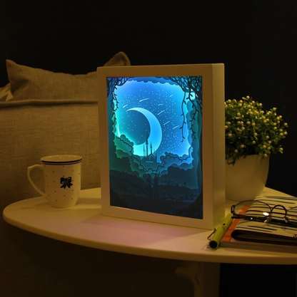 Handcrafted Creative 3D Paper Sculpture Lamp