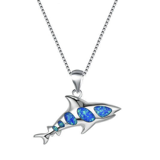 Hawaiian Opal Shark Necklace