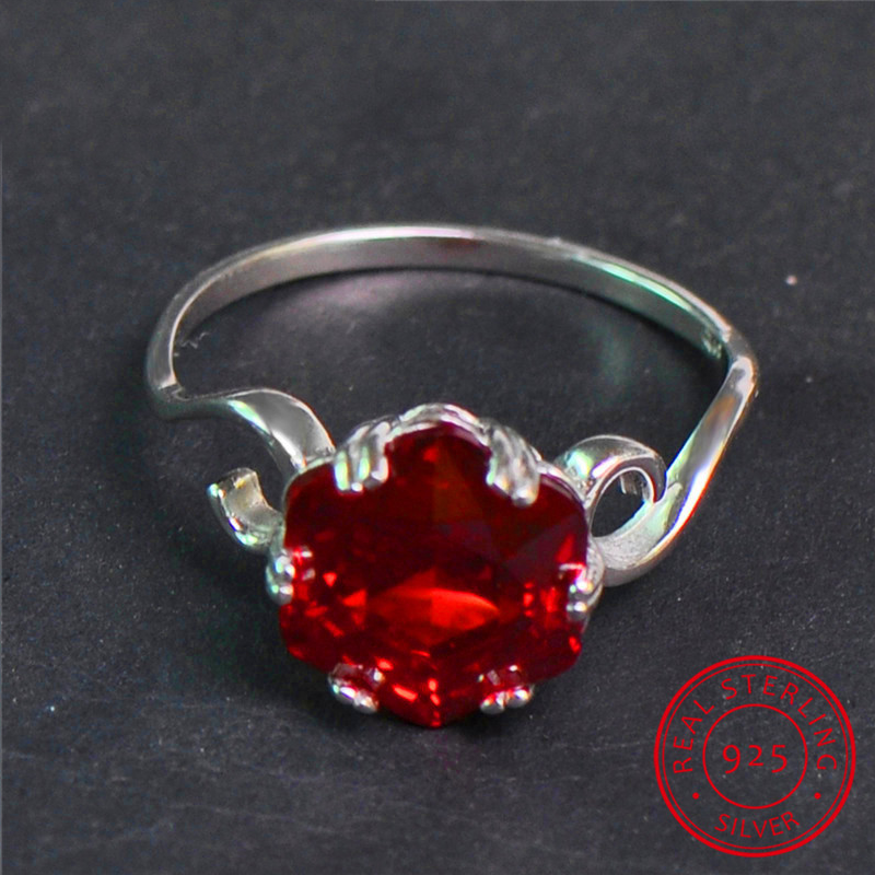 Sterling Silver July Birthstone Ring