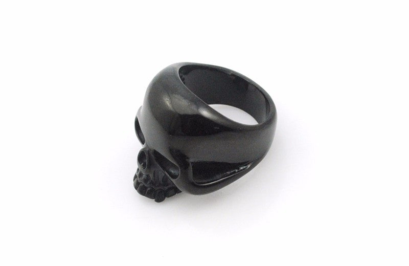 Biker's Smooth Stainless Steel Skull Ring
