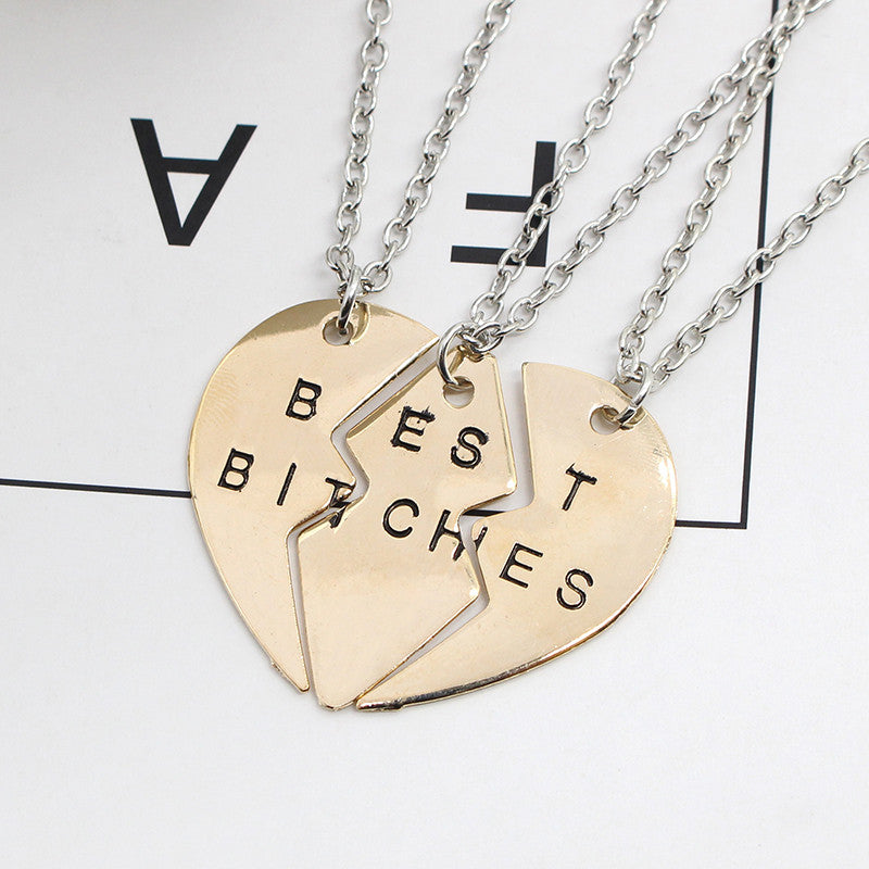 Best Bitches forever Friendship Necklace