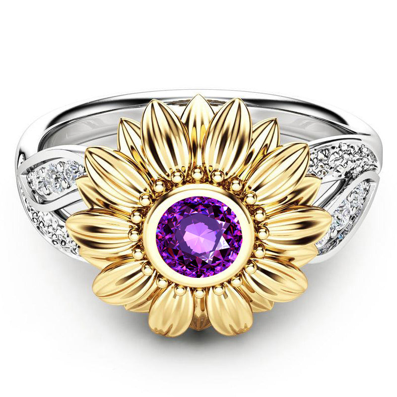 February Sunflower Ring