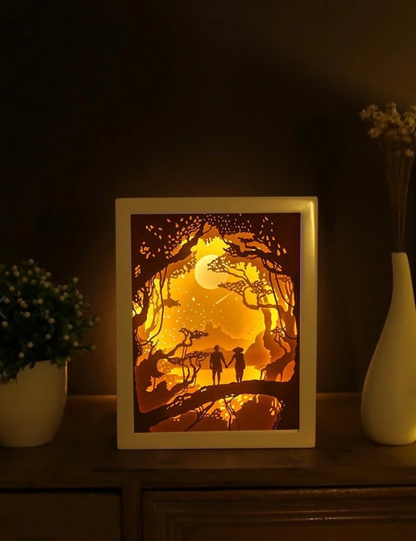 Handcrafted Creative 3D Paper Sculpture Lamp