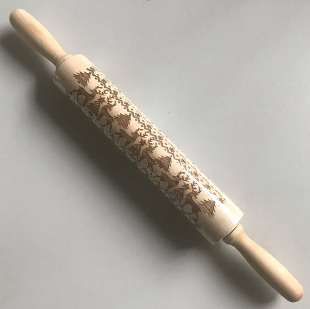 2018 Christmas Embossing Rolling Pin