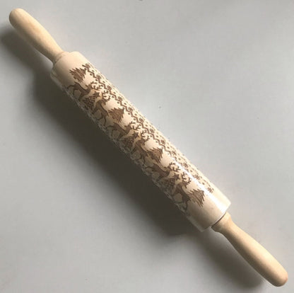 2018 Christmas Embossing Rolling Pin