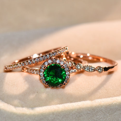 Gorgeous Triple Set May Gold Ring