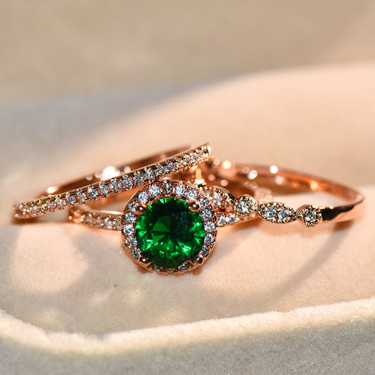 Gorgeous Triple Set May Gold Ring