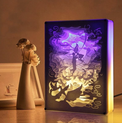 Handcrafted Creative 3D Paper Sculpture Lamp
