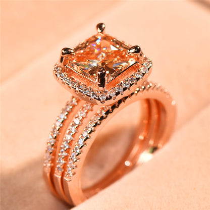 Gorgeous Triple Set November Gold Ring