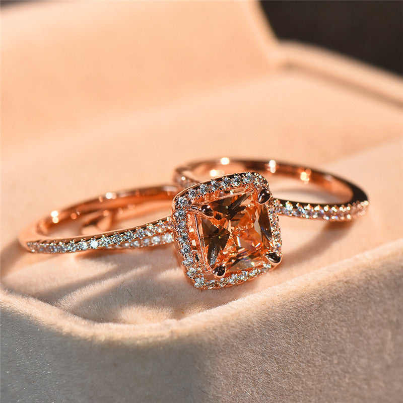 Gorgeous Triple Set November Gold Ring