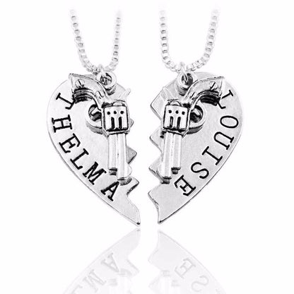 Bonnie & Clyde Partner in Crime Friendship Necklace