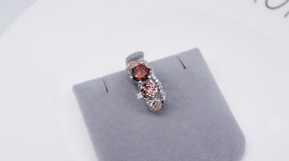 July Floral Birthstone Ring