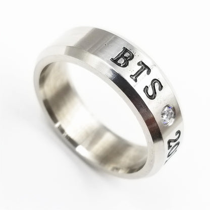 Stainless Steel BTS Rings in 8 Styles
