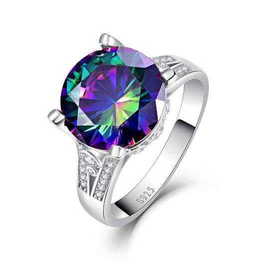 Mystic Fire Topaz November Birthstone Ring