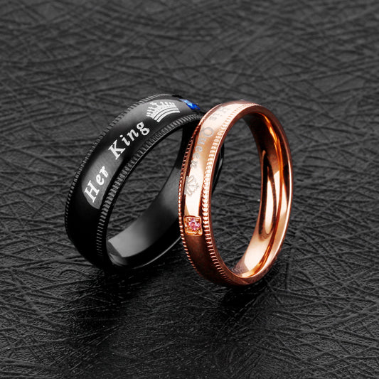 His Queen and Her King Titanium Rings