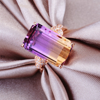 Luxurious Rose Gold February Ring