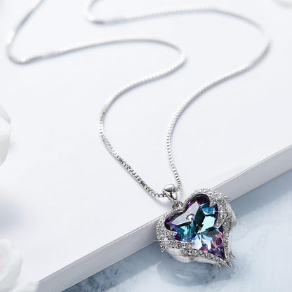 Winter Swarovski Heart Necklace