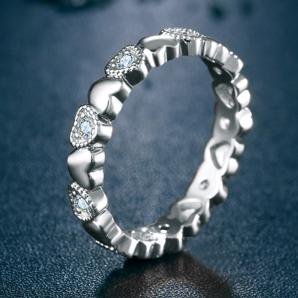 Infinity Heart Trail Ring