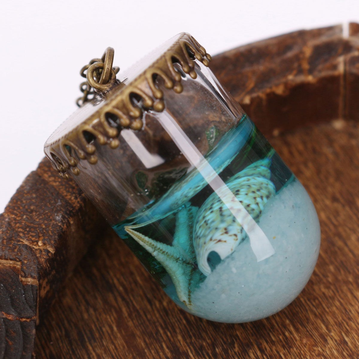 Drop Of Ocean In A Bottle Necklace