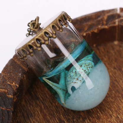 Drop Of Ocean In A Bottle Necklace