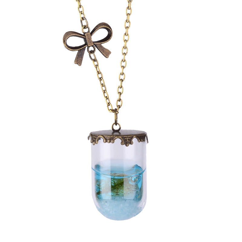 Drop Of Ocean In A Bottle Necklace