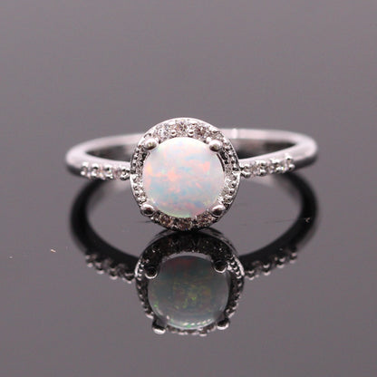 October Birthstone Opal & Gold Ring