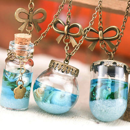 Drop Of Ocean In A Bottle Necklace