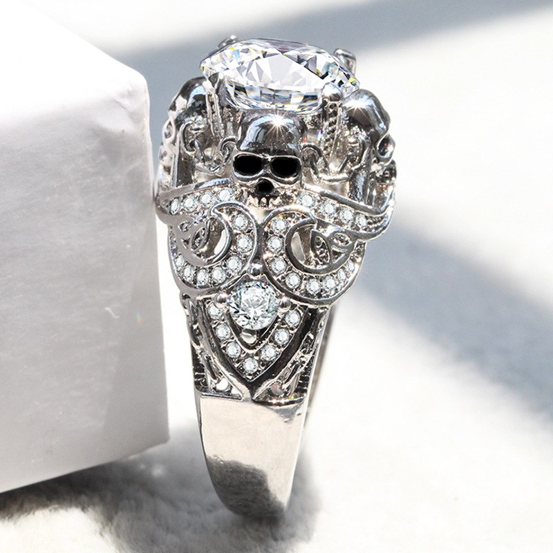 Floral Skull Ring