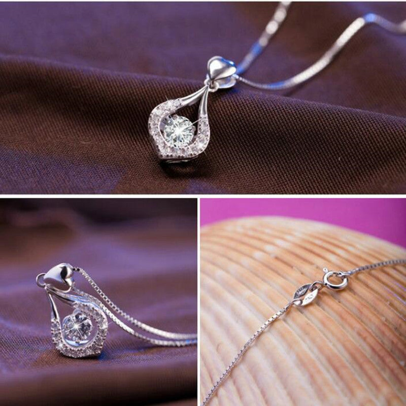 Twinkling Heart Heart Pendant  (925 Sterling Silver)