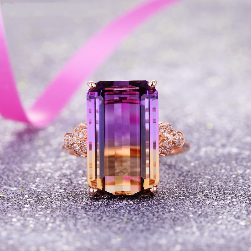 Luxurious Rose Gold February Ring