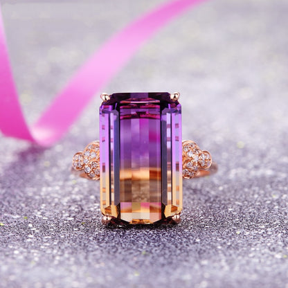 Luxurious Rose Gold February Ring