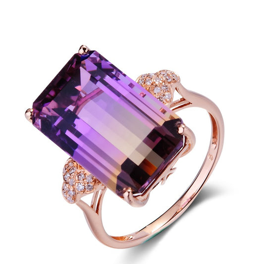Luxurious Rose Gold February Ring