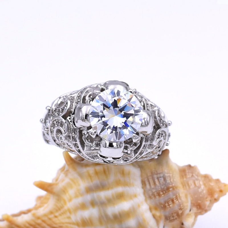 Floral Skull Ring