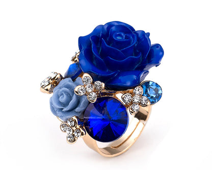 September Resin Flower Ring