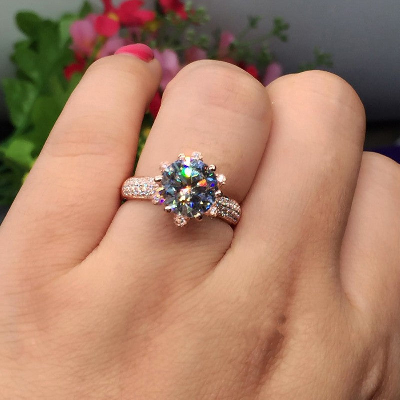 925 Sterling Silver April Wedding Ring