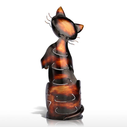Iron Hugging Cat Wine Holder