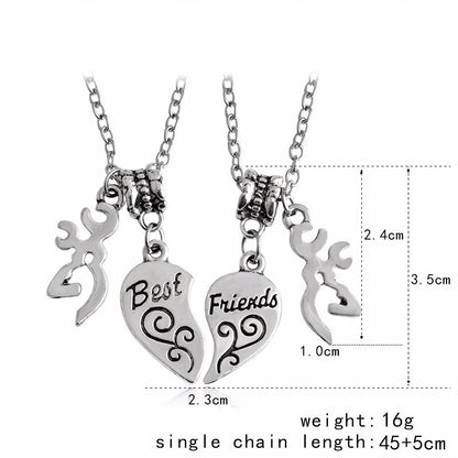 Best Friends Deer Necklace